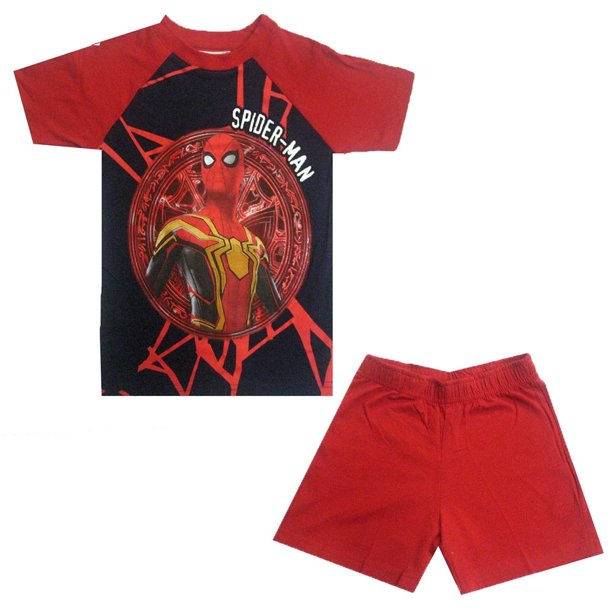 Conjunto Short y Playera Spiderman Movis Rojo Para Niño talla 10