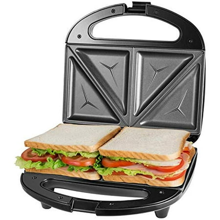 

OSTBA Sandwich Maker Toaster and Electric Panini Press with Non-stick plates LED Indicator Lights Cool Touch Handle Black