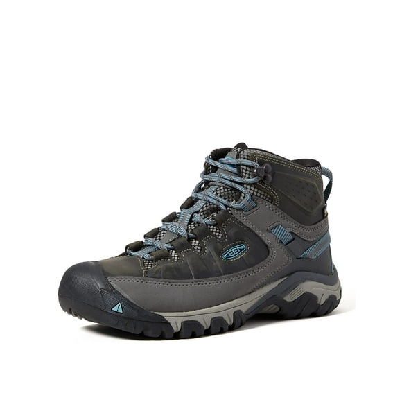 KEEN Women's Targhee 3 Mid Height Waterproof Hiking Boot, Magnet/Atlantic Blue, 6.5 Wide
