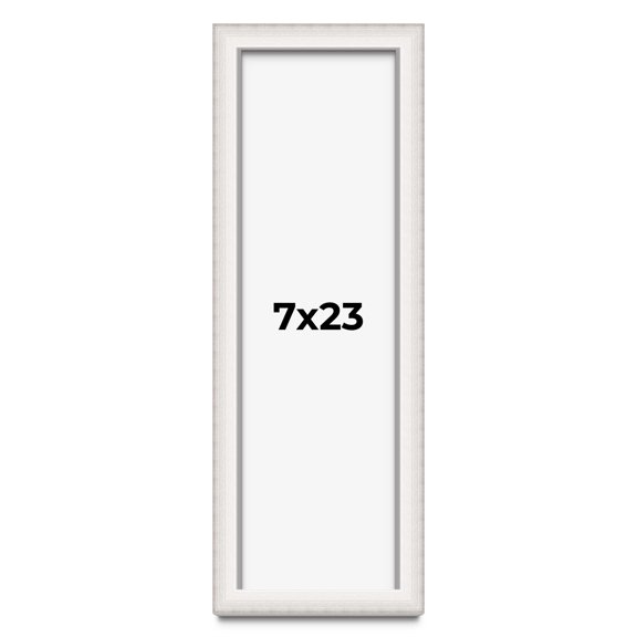 7x23 Shadow Box Silver Brushed Striped Display Frame | 1.625 Inches Deep | 1 Inch Moulding Width |
