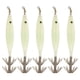 thumbnail image 1 of Señuelos Luminosos para Camarones Anzuelo Calamar 8cm Cebos Duros (plateados) 5 Uds., 1 of 8