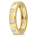 thumbnail image 5 of Everly Women's 1 1/2ct TGW Created White Sapphire Yellow Silver Heart Eternity Ring, 5 of 10
