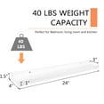 thumbnail image 6 of 24 Inch White Floating Shelves Wall Mounted, Solid Oak Wood Shelf for Decor and Storage, Picture Ledge for Bedroom Bathroom Living Room Kitchen, 24 * 4 * 1.5, 1 Pack, 6 of 7