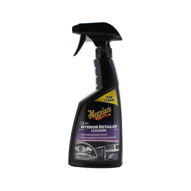 Spray Detallador Interior Quik de Meguiar's (16 oz) con Paño de Microfibra (2 Artículos)