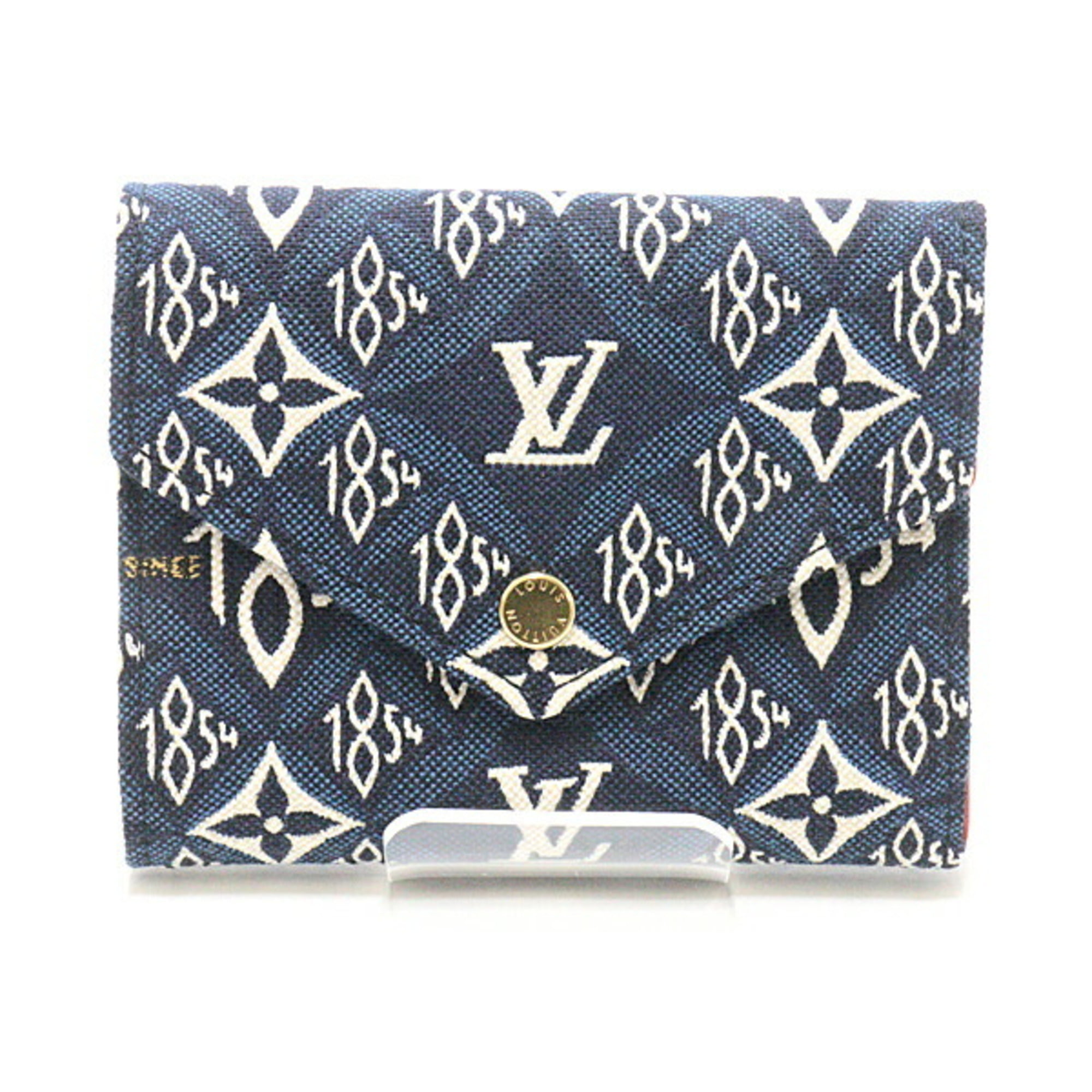 Louis Vuitton - Authenticated Victorine Wallet - Leather Blue For Woman, Very Good condition