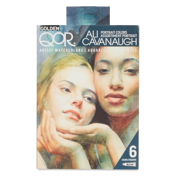 QoR Modern Watercolors - Set of 6, Ali Cavanaugh Portrait Colors, 5 ml Tubes