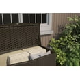 thumbnail image 5 of Suncast Coffre de terrasse en résine extra-large de 124 gal – Rangement extérieur au design en rotin avec couvercle renforcé – Couleur Java, 5 of 5