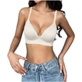 thumbnail image 2 of LIHOFIO Womens Jelly Bras Solid Color Deep V Seamless Lift Wireless Daily Support, 2 of 5