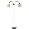thumbnail image 7 of 65" Bronze Two Light Traditional Shaped Floor Lamp With Tan Square Shade, 7 of 7