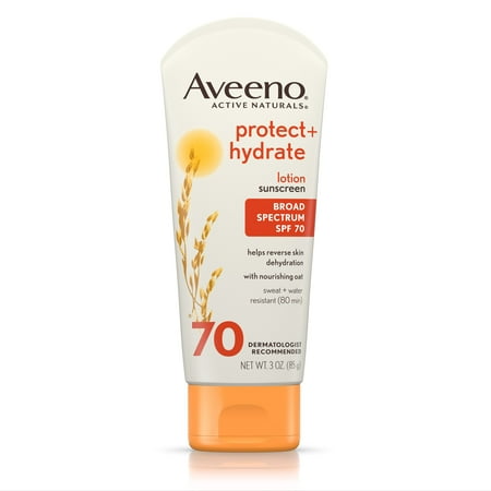 Aveeno Protect + Hydrate Moisturizing Sunscreen Lotion, SPF 70, 3 oz