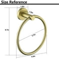 thumbnail image 4 of AITINKAN  Bathroom Towel Ring Towel Holder Set of 2 Gold Brushed, Goldtone Finish, 4 of 5