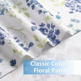 thumbnail image 5 of Bohogeo Blue Floral Tier Kitchen Curtains, Farmhouse Colorful Botanical Flower Print Window Treatment,28" W x 24" L,Multicolor,Set of 2, 5 of 8