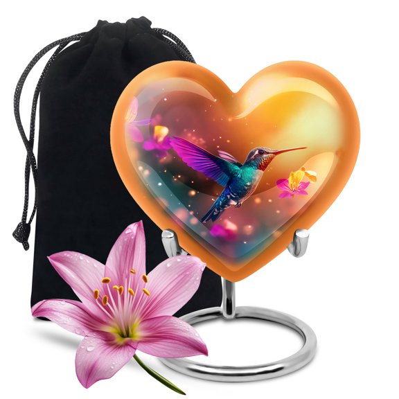 Humming Bird Urn, Adult Cremation Urns, Urns for Adult Human Ashes, Urn for Ashes Adult male, Urn for Ashes for Women, Large Urns for Human Ashes (Size - 8inch)
