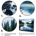 thumbnail image 3 of Designart "Reflecting on Waters in a Green River I" Landscapes Floater Framed Wall Art Print, 3 of 7