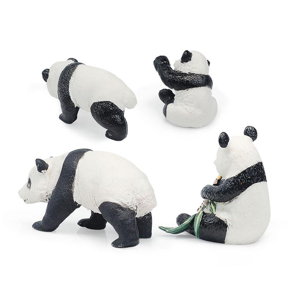 Panda Family Realistic Wild Animal Model Figure Kids Preschool Toy Gift 