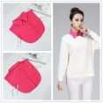 thumbnail image 3 of Langgg Women Simple Design Solid Color False Collar Girls Formal Fake Half Shirt Decorative Detachable Lapel Accessory Rose Red Point, 3 of 8