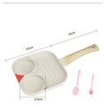 thumbnail image 5 of RV Sartén dos en uno Maifanshi, sartén para huevos antiadherente de fondo plano, mini sartén para cocina, sartén para bistec (blanco de dos agujeros) brillar  Electrónica, 5 of 5