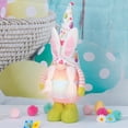 thumbnail image 4 of GPU Gnomo de Pascua, decoración hecha a mano, conejito de primavera, luz Led, Tomte sueco, adorno de felpa para vacaciones, figuras de conejo, 4 of 5