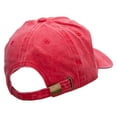 thumbnail image 4 of Mechanic Embroidered Washed Solid Pigment Dyed Cotton Twill Brass Buckle Cap - Red OSFM, 4 of 5
