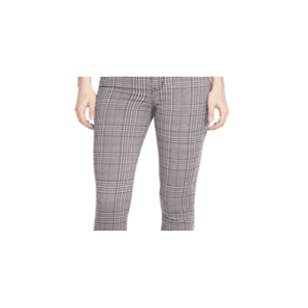William Rast Women's Glen Plaid Sculpted Time Will Tell Skinny Jeans Gray Size 24