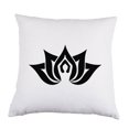 thumbnail image 1 of Yoga White Satin Throw Pillow 16 inch Square with Insert Included, 1 of 1