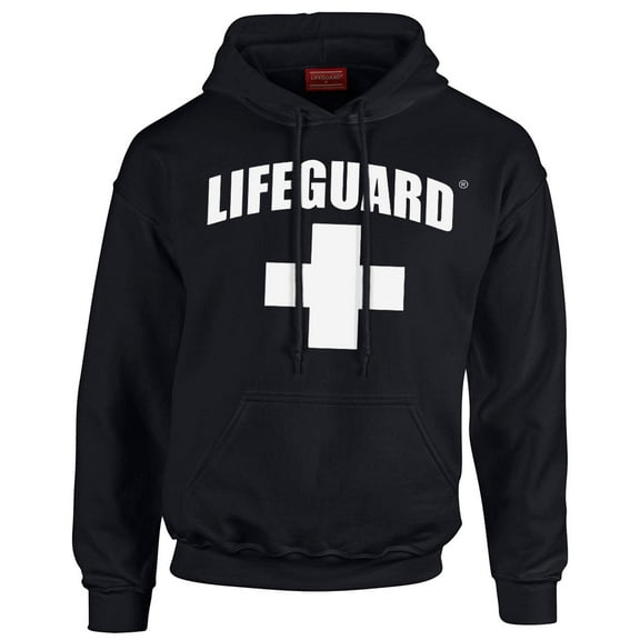 LIFEGUARD Officially Licensed First Quality Pullover Hooded Sweatshirt Black Color with Print for Men and Women