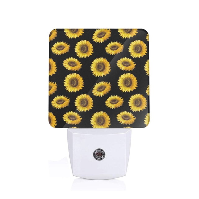 Fotbe Sunflower (2) Luz Nocturna LED, Luz de Noche con Sensor de Luz Natural de Anochecer a Amanecer, Se Enchufa a la Pared, Blanco Cálido 0.5W-UK