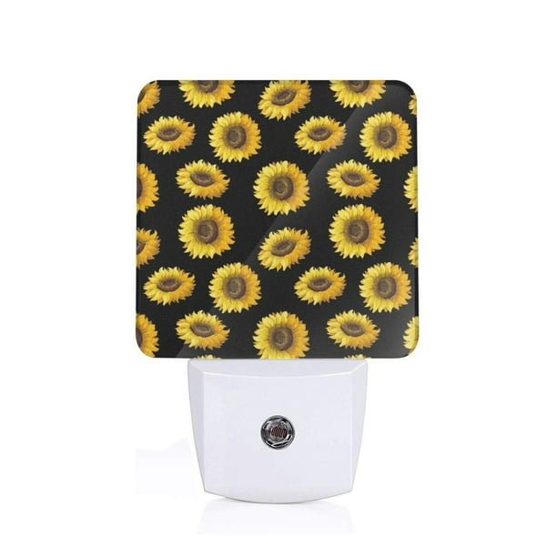 Balery Sunflower (2) Luz Nocturna LED con Sensor Automático, Enchufe con Sensor Crepuscular, Luz Suave de 0.5W para Dormitorio, Pasillo, Baño-US