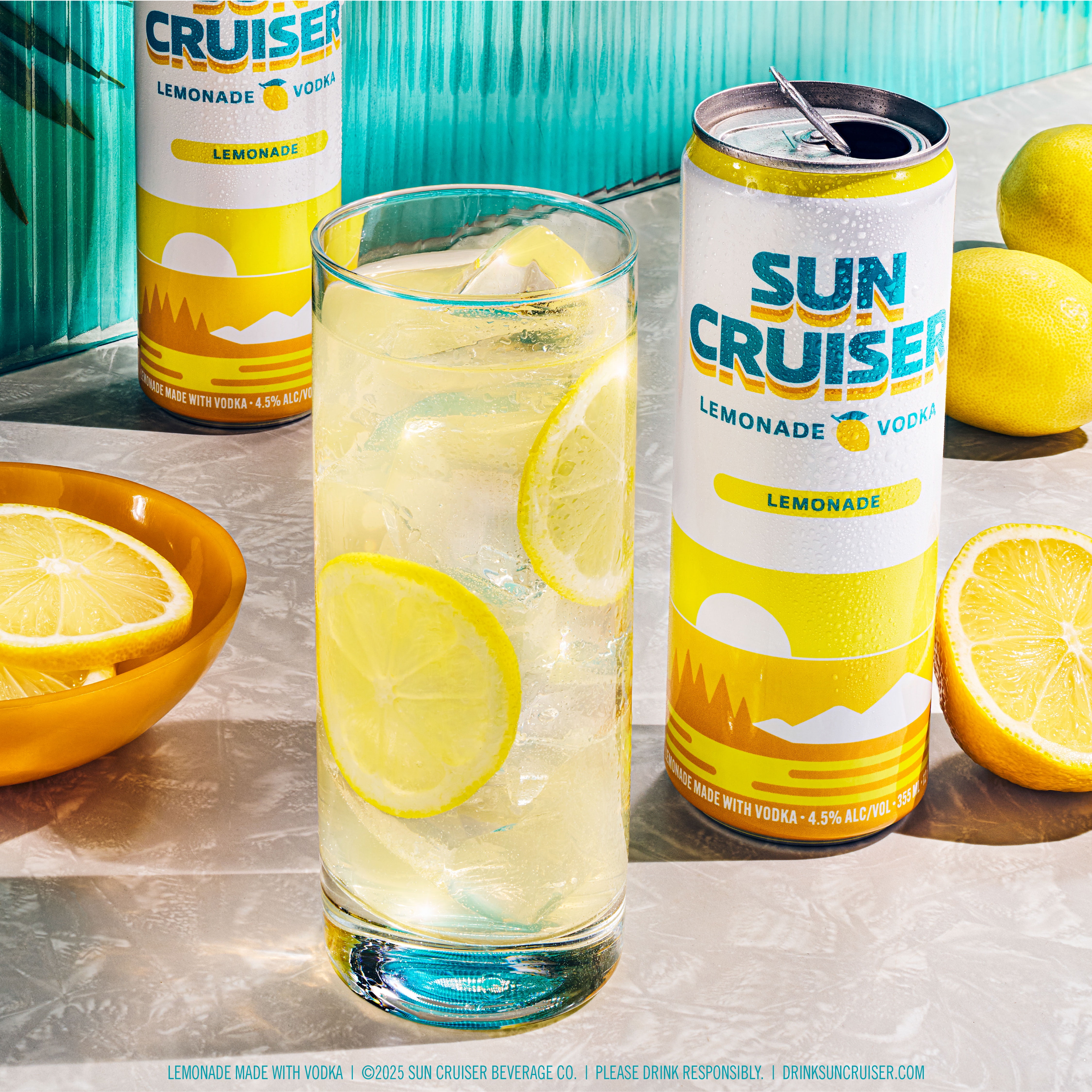 Sun Cruiser Lemonade Vodka Variety, 8 pack, 12oz Aluminum Cans, 4.5% ABV