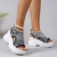 thumbnail image 4 of Rokment Platform Athletic Mesh Walking Nursing Sandals for Women 2026 Comfortable Stretchy Hollow out Open Toe Chunky Wedge High Heels Casual Orthotic Slip on Summer Shoes Multicolour Size 9, 4 of 6