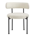 thumbnail image 6 of Side Dining Chair, Set of 2, Ivory White, Fabric, Metal, Kitchen Cafe Bistro Hospitality Restaurant, Modern Contemporary HB35913, 6 of 11