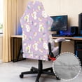 thumbnail image 6 of Whosucclay Purple Rabbit Egg Spot Print Gaming Chair Cover with Armrests Elastic Breathable Computer Chair Slipcover Washable for Scratch & Stain Protection Office Chairs Covers Easter Decor, 6 of 8