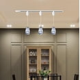 thumbnail image 2 of Kiven H-Type track lighting pendants Adjustable Height,Modern h track pendant lights with Dark Blue Art Glass Lampsade,Track Lighting Fixture for Kitchen Island Hallway, 1-Light, 2 of 7