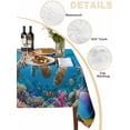 thumbnail image 5 of Funny Diving Tiger Rectangle Tablecloth, Ocean Sea Coastal Coral Fish Marine Life Waterproof & StainResistant Tablecloth, Washable Oil-proof Table Cover for Dining/Party/Wedding/Buffet 52x70 In, 5 of 9