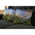 thumbnail image 2 of Ambesonne Rainbow Throw Pillow Cover 4 Pack, Meadow Riverbed Mist, 18", Multicolor, 2 of 6
