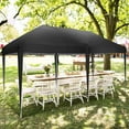 thumbnail image 3 of HOTEEL 10x20 Pop Up Canopy Tent Outdoor Shelter for Parties Weddings, Easy Set Up Waterproof Portable Canopy with Carry Bag & 4 Sandbags, Black, 3 of 8