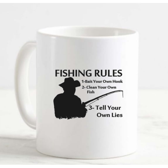 Large Coffee Mug Fishing Rules Hunting Ceramic Coffee Mug Funny Gifts Cup