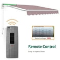 thumbnail image 3 of 10' x 8' Motorized Retractable Awning Sunshade Canopy with Remote Control for Patio Deck Yard (Burgundy), 3 of 8