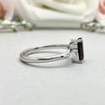 thumbnail image 4 of Alexandrite Emerald cut gemstone engagement ring 925 sterling silver ring, 4 of 5