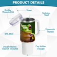 thumbnail image 4 of SKYSONIC Insulated Tumblers with Lids and Straws Handles 40oz Water Bottle Frog 2 Travel Mug Reusable Stainless Steel Thermos Vacuum, 4 of 7