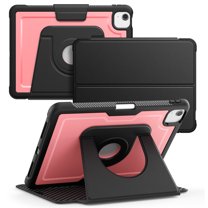 FJLBDE Case for iPad Pro 11 Inch 2022/2021/2020/2018 4th/3rd/2nd/1st Gen, 360 Rotating Stand iPad Protective Case Cover with Auto Wake/Sleep, Pink