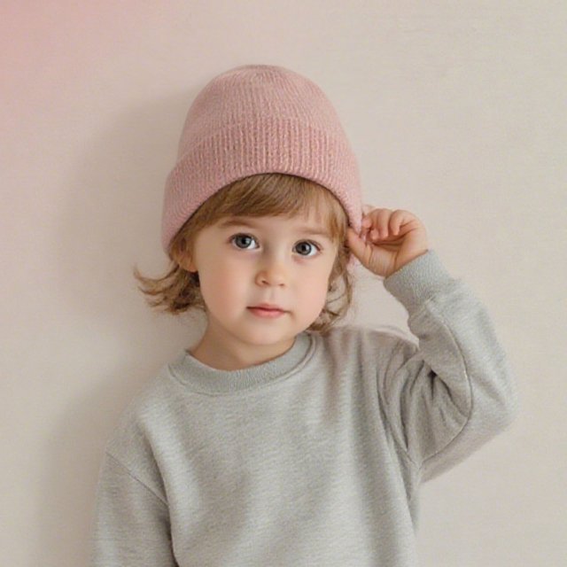 YUNAFFT Bonnet Tricoté Uni pour Enfants, Chaud, Décontracté, Style Classique Simple