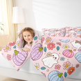 thumbnail image 4 of Manfei Halloween Pumpkin 7pcs Queen Bedding,Lovely Ghosts Floral Bedding Comforter Set Queen,Beige,Pink Reversible, 4 of 7