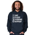 thumbnail image 5 of Eat Sleep Rescue Repeat Firefighter Hoodie Sweatshirt Women Men Brisco Brands M, 5 of 6