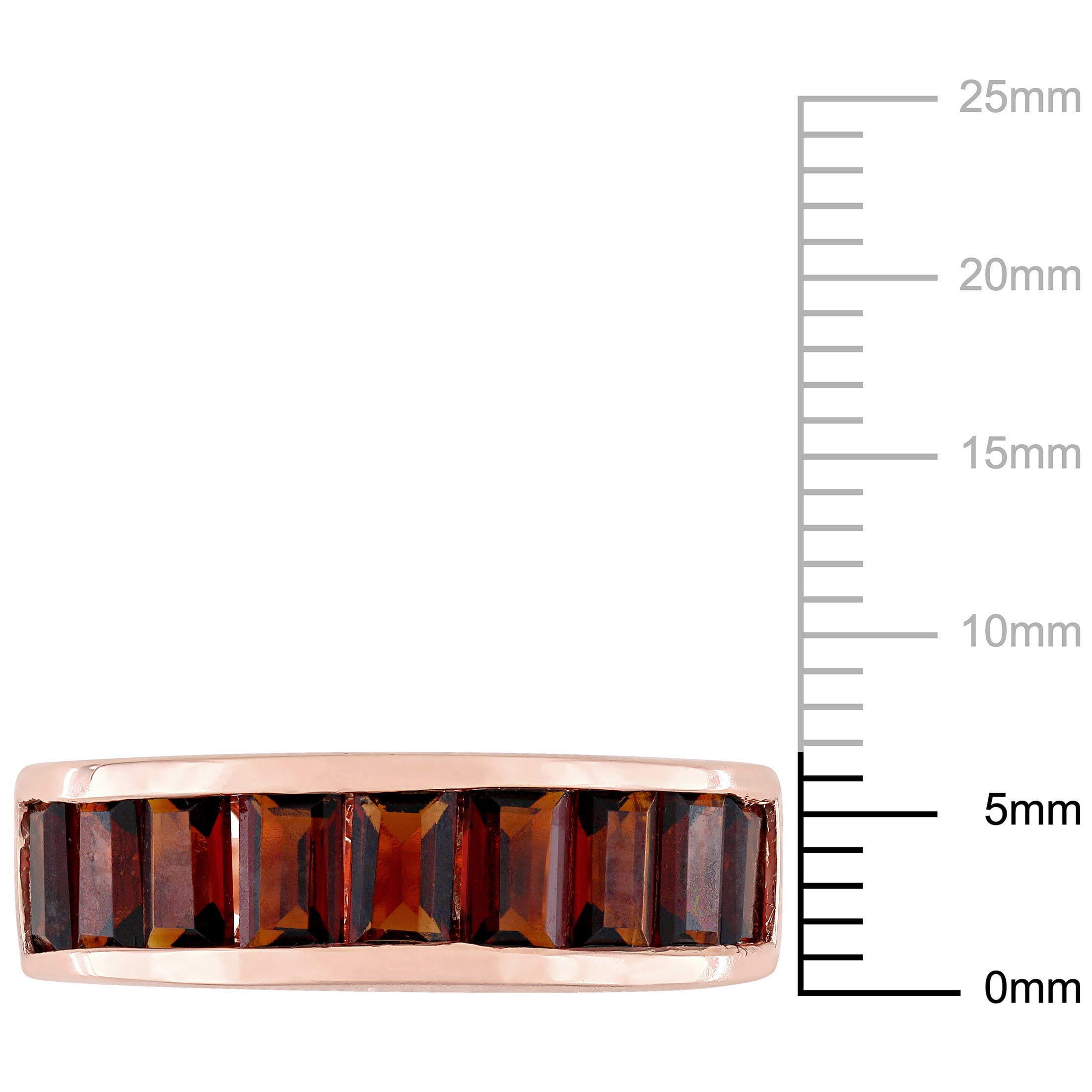 Everly Women's Garnet Rose Gold Plated Ring