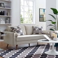 thumbnail image 2 of Modern Contemporary Urban Design Living Room Lounge Club Lobby Sofa, Fabric, Beige, 2 of 8