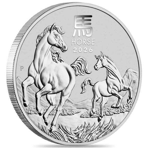 2026 1/2 oz Silver Lunar Horse BU Australian Perth Mint