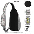 thumbnail image 3 of Sling Backpack,White Christmas Tree and Ornament Pattern Crossbody Bag with Water Bottle Holder,Waterproof Sling Bag for Men/Women with Chest Phone Holder for Hiking,Travel, 3 of 6