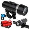 thumbnail image 1 of 2-in-1 Bike Front LED Headlight with Rear Tail Lamp & Bell Set, Multiple Modes Safety Cycling Light System, 1 of 7