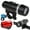 B, variant on Dnogom Bike Light Set with Front LED Headlight & Rear Flash Light & Handlebar Bell, 7-Mode Rear Light for Night Riding,Bicycle Accessories(Tool-Free Mount)
